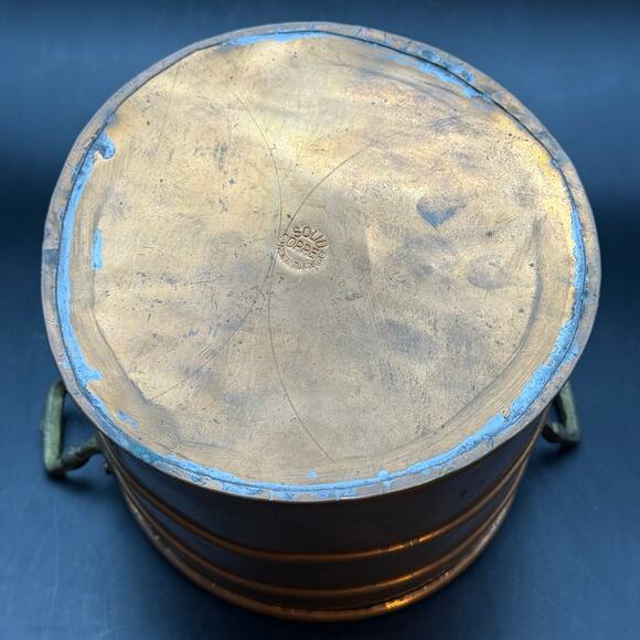 Handmade Turkish copper planter roundish oval planter - Picture 5 of 5
